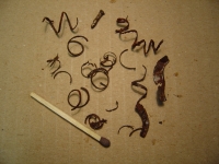  the swarf removed from the water channel in the head- aluminium - maybe from when the helicoils were fitted